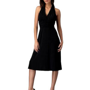 NWT Jones New York‎ Black Halter Ruched Waist Cocktail Dress, Size 4